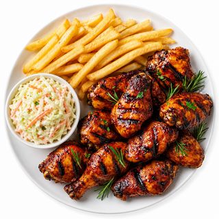 Grilled Chicken Wings Meal