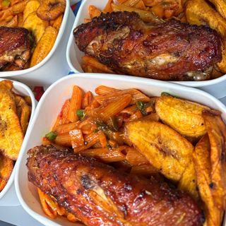Jollof Penne Pasta and Turkey