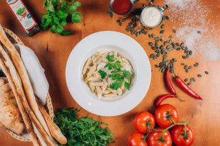 09. Penne con Pollo e Funghi