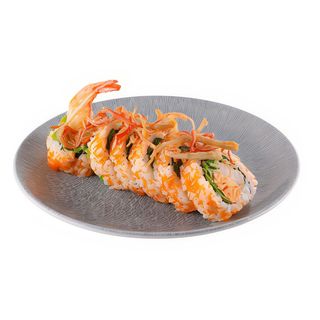 Uramaki Krewetki w tempurze z prażonym surimi 6szt