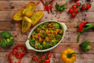 Brokuły zapiekane z kurczakiem 