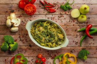 Makaron szpinakowy extra