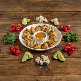 Pierogi smażone w głebokim oleju z tofu 