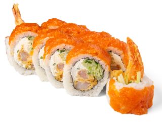 California Gold Krewetka w tempurze z tatarem z łososia