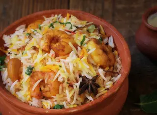 Prawn biryani