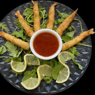 KREWETKI W CIEŚCIE SŁODKO- PIKANTYM