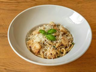 Makaron Tagliatelle con Gamberi