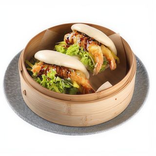 Sandwich gua bao z krewetkami w tempurze 2 szt.