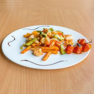 Penne Gamberi e Zucchine