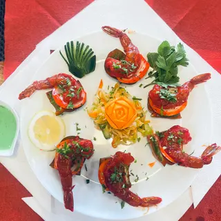 Grilled prawns
