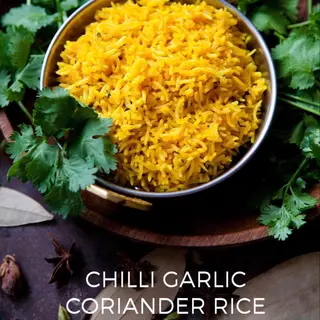 Chilli garlic coriander rice