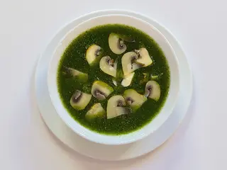 Palak Mushroom Soup