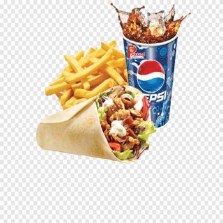 Doner Tortilla Duza, Fries plus 0.33l Pepsi