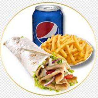 Doner Tortilla Mega, Fries plus 0.33l Pepsi