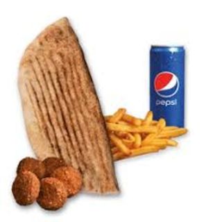 Doner Rollo Falafal, Fries with 0.33l Pepsi