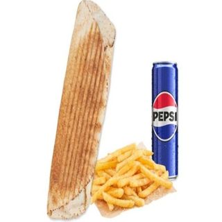 Doner Rollo Medium z serem, frytki plus 0,33l Pepsi
