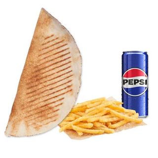 Doner Rollo Duzy Samo Mieso, Fries plus 0.33l Pepsi