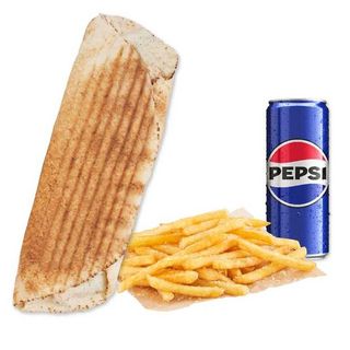 Doner Rollo Male Samo mieso, fries plus .33l pepsi