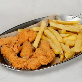 Stripsy i frytki belgijskie