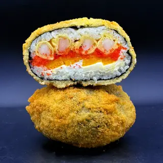 Sushi Burger z Krewetką w Tempurze i Mango