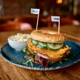 Chicken strips bagel Burger