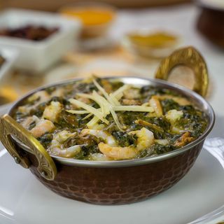 Palak prawns