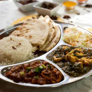 Palak Paneer & Mushroom Bhaji