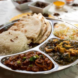 Palak Paneer & Mushroom Bhaji