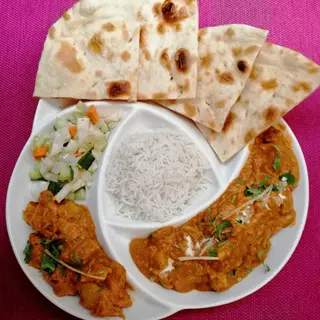 Lunch mięsny piątek - CHICKEN MASALA + BOMBAY ALOO + LUNCH NAAN +LUNCH RICE+ LUNCH SALAD
