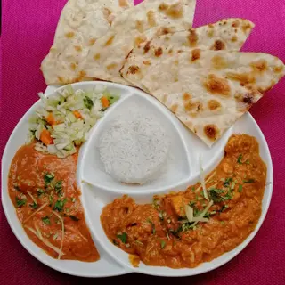 Lunch mięsny czwartek - KADAI CHICKEN + PANEER MAKHANI + LUNCH NAAN +LUNCH RICE+ LUNCH SALAD