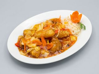 Chrupiące filety rybne sos słodko-kwaśny