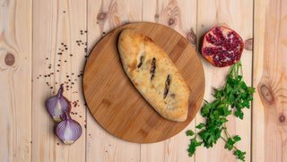 Placek z pieczarkami