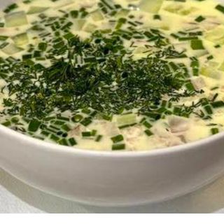 Okroszka z szynką (zimna zupa)