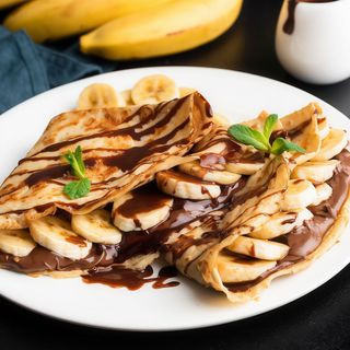 Naleśniki amerykańskie 4 szt z nutellą i bananem