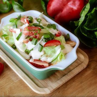 Kapsalon wege,kotlet sojowy,ser,frytki ,ogórek pomidor