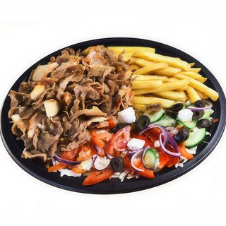 Zestaw kebab duży na talerzu