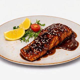 Pieczony filet z łososia (teriyaki)