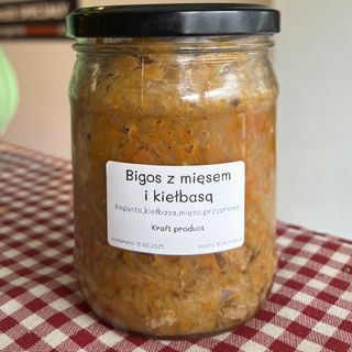 Bigos z mięsem i kiełbasą (słoik 450g)