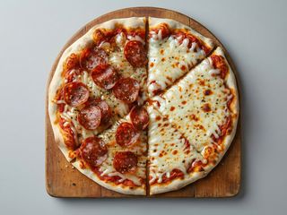Pizza z krewetkami i chorizo