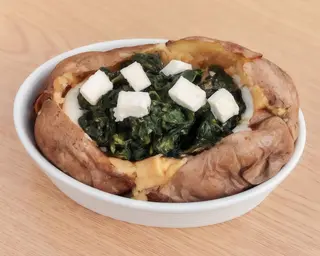 Kumpir ze szpinakiem duży