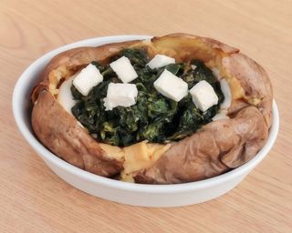 Kumpir ze szpinakiem duży