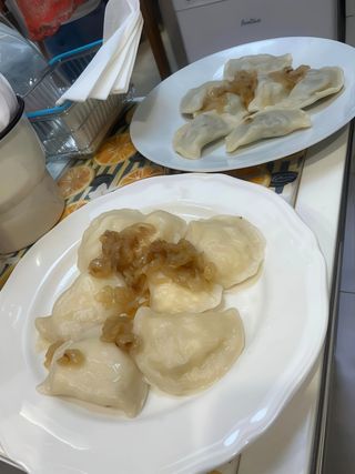 Pierogi ze szpinakiem I serem feta ręcznie lepione 7 szt