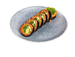 Futomaki sahimi z łosoiem i awokado