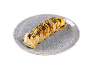 Futomaki słodkie tamago w omlecie z sosem mango