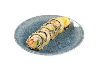 Futomaki w tempurze z łososiem pieczonym teriyaki i awokado