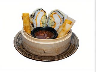 Kids sushi burger+ 4szt. spring rolls