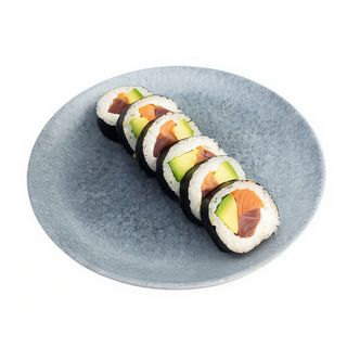 Futomaki łosoś, tuńczyk i awokado