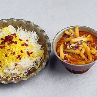 Gheymeh z frytkami i mięsem