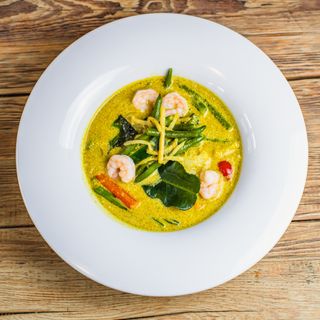 Zielone curry z krewetkami