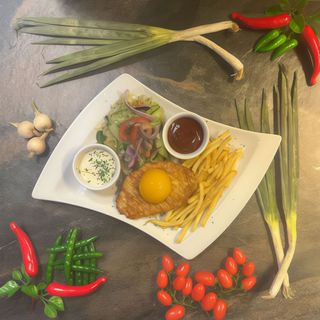 Grillowana pierś z kurczaka z brzoskwinią